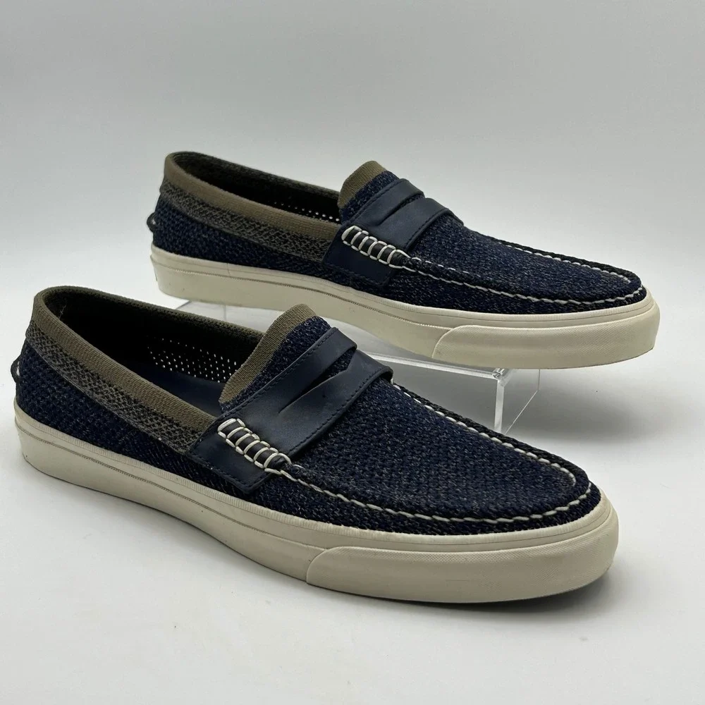 Cole Haan Mens 10.5 Pinch Weekender LX Stitchlite penny loafers Navy Coastal Sho